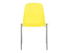 Chaise CHARLOTTE - pieds chromés sans accroche - jaune