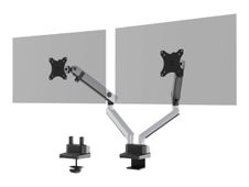 Durable Select Plus - Bras porte-écran double jusqu'à 32" - argent métallisé