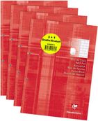 Clairefontaine - Bloc de cours - A4 - 300 pages - petits carreaux (5x5 cm) - perforé