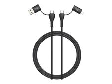 JAYM POP Collection QUADRIPLUG - Câble 4 en 1 USB-C vers Lightning - 1 m - noir