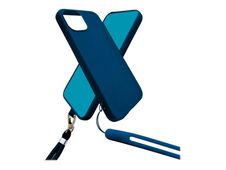 JAYM POP - Coque de protection + tour de cou + dragonne pour Galaxy A54 5G - bleu 