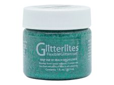 Angelus Glitterlites - Peinture acrylique à paillettes pour cuir - 29,5 ml - émeraude