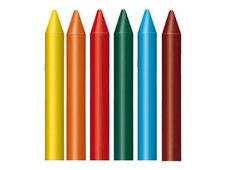 Alpino Baby Color with Crayons - Crayon de cire - cire - couleurs brillantes assorties - extra épais (pack de 6)