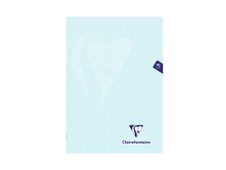 Clairefontaine MIMESYS Pastel Polypro - Cahier de notes - agrafé - A4 (210 x 297 mm) - 48 feuilles / 96 pages - papier blanc - petits carreaux - disponible en différents coloris - polypropylène (PP)