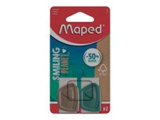 Maped Smiling planet - Pack de 2 gommes - 50% en fibre de bois