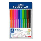 STAEDTLER Ball 4230 - Pack de 10 stylos à bille triangulaires - pointe moyenne - couleurs assoties