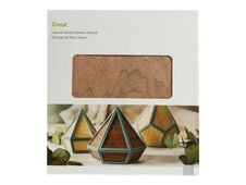Cricut Natural Wood Veneer - 2 feuilles placage de bois de noyer - 30,5 x 30,5 cm