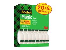 Scotch Magic ruban de bureau (24 rolls) - 19 mm x 33 m - transparent