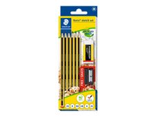 STAEDTLER Noris 120 - crayon - 2B, 2H, B, H, HB (pack de 6)