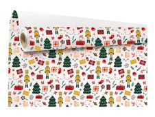 Logistipack Noella - Papier cadeau Kraft - 70 cm x 25 m - Noel