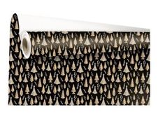 Logistipack Woody - Papier cadeau Kraft - 70 cm x 25 m - sapins or