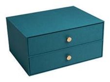 Exacompta OfficeByMe - Module de classement 2 tiroirs - pour A4+ - bleu canard