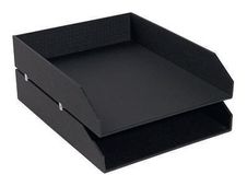 Exacompta OfficeByMe - Lot de 2 corbeilles à courrier - pour A4+ - noir