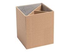 Exacompta OfficebyMe - Pot à crayons 3 compartiments - 10,7 x 9 x 9 cm - beige