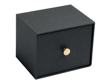 Exacompta OfficeByMe - Boîte à photos/fiches A6 - 1 tiroir - 4 intercalaires - noir