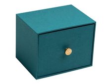 Exacompta OfficeByMe - Boîte à photos/fiches A6 - 1 tiroir - 4 intercalaires - bleu canard