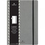 Oberthur - Carnet de notes A6 - ligné - 160 pages - gris