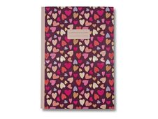 Blue Art Grenadine Heart - Carnet de notes 14,8 x 21 cm - 96 pages - jolis cœurs