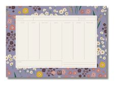 Blue Art Mr&Mrs Clynk Lila - Planificateur - flower garden - 52 feuilles - 19 x 27 cm