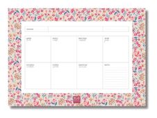 Blue Art Mr & Mrs Clynk Lila - Agenda 1 semaine sur 2 pages - 19 x 27 cm - jardin fleuri