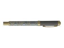 Enzo Varini Palazzo Maiolica - Stylo plume - fond beige motif argenté