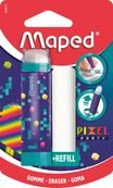 Maped Pixel Party - Gomme tube + 1 recharge gomme (blister)