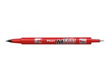 Pilot TWIN MARKER - Marqueur permanent - double pointe fine et extra fine - rouge