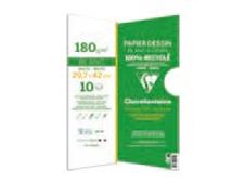 Clairefontaine - Pochette papier à dessin recyclé - 10 feuilles - A3 - 180 gr