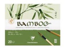 Clairefontaine Bamboo - Bloc encollé aquarelle - 20 feuilles - A5 - 250 gr