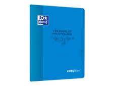 Oxford EasyBook - Cahier polypro de travaux pratiques (TP) - 24 x 32 cm - 80 pages - grands carreaux (Seyes)/uni - disponible dans différentes couleurs