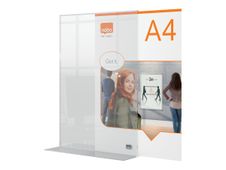 Nobo Premium Plus - Présentoir - pour A4 - double face - transparent