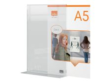 Nobo Premium Plus - Présentoir - dessus de table - pour A5 (145 x 210 mm) - double face - clair