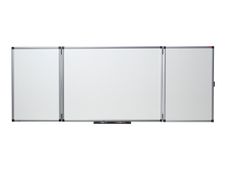 Nobo - Tableau blanc - montable sur mur - 2400 x 900 mm - charnière en 3 parties - émail - magnétique - double face
