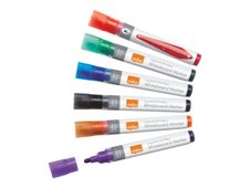 Nobo Liquid Ink - marqueur - noir, rouge, bleu, vert, orange, pourpre (pack de 6)