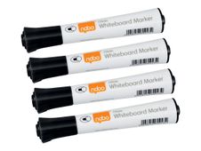 Nobo Glide - Pack de 10 marqueurs effaçables - pointe ogive 2 mm - noir