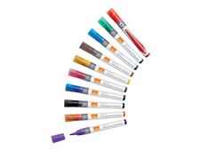 Nobo Liquid Ink - Pack de 10 marqueurs effaçables - pointe ogive 3 mm - couleurs assorties