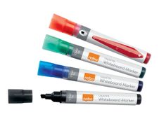 Nobo Liquid Ink - 10 Marqueurs - non permanent - pour verre, tableau blanc, émail  - 4 mm - couleurs assorties