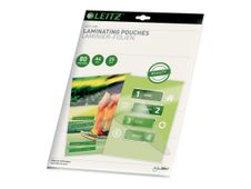 Leitz - 25 pochettes de plastification A4 (216 x 303) - 80 microns - brillant