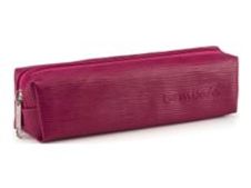 Bombata Wave - Trousse 1 compartiment - vinyle ondulé - bordeaux