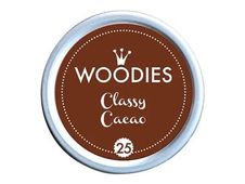 Woodies - Tampon encreur rond - Classy cacao - 3,5 cm de diamètre