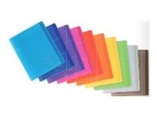 Clairefontaine Koverbook - Cahier polypro 17 x 22 cm - 96 pages - ligné+marge - disponible dans différentes couleurs