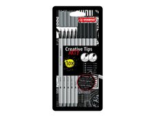 Stabilo Creative Tips Arty - Étui Carton 10 Stylos Feutres