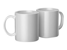 Cricut - 2 mugs céramiques - 340 ml - blanc