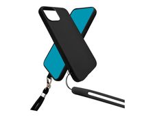 JAYM POP - Coque de protection + tour de cou + dragonne pour Galaxy A14, A14 5G - noir 