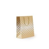 BOLSA 180G KRAFT 100% RECIC. 185X140X85MM PUNTOS PLATA