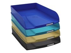 Exacompta Neo Deco - Lot de 4 corbeilles à courrier - couleurs assorties