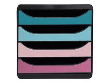 Exacompta Skandi - Module de classement 4 tiroirs - couleurs assorties