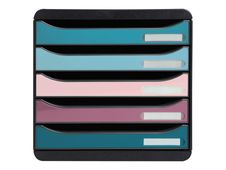 Exacompta Skandi - Module de classement 5 tiroirs - couleurs assorties