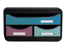 Exacompta Skandi - Module de classement 3 tiroirs - couleurs assorties