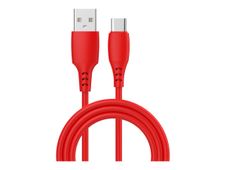 Wave Concept Liquid Silicone - Câble USB-A vers USB-C - 1 m - rouge